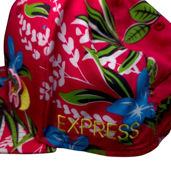 PUKKA Floral‎ Golf Hat Cap Plumeria Pink Tropical Course Palm Trees Snapback - Picture 9 of 9